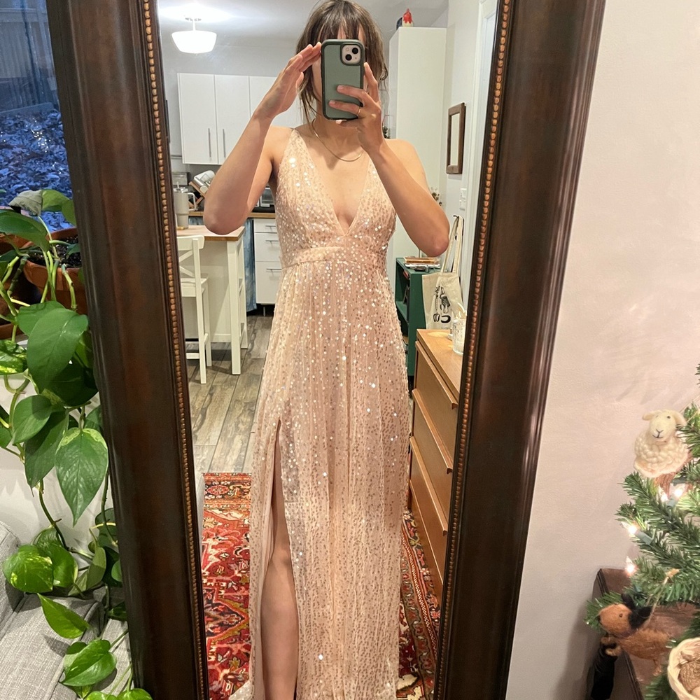 Lulu's Sparkling Blush Maxi Dress - Picture 2 of 7
